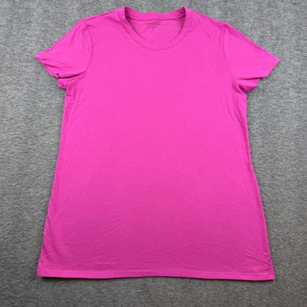 Juicy Couture T-Shirt Women's Large Pink Short Sleeve Crew Neck Made in USA